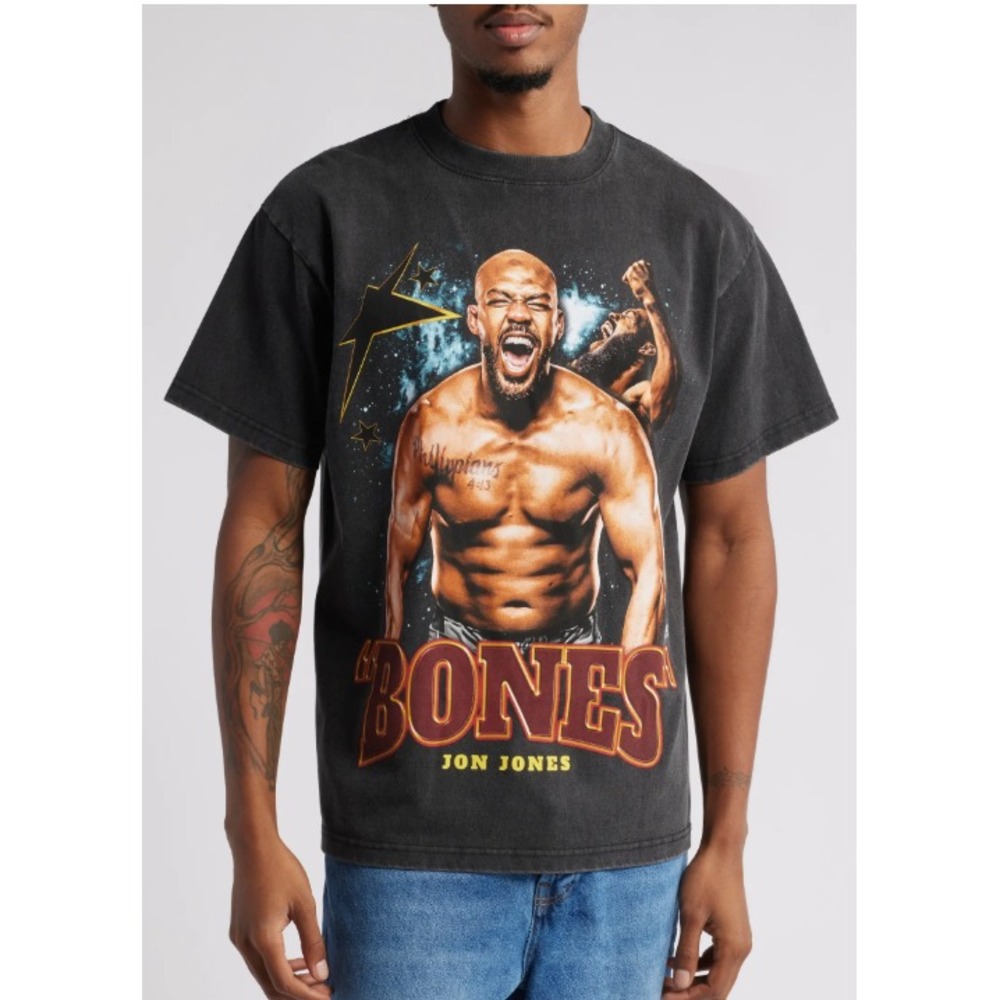 UFC Champion Men Shirt Medium Bones‎ Jones Mixed Martial Arts Tshirt